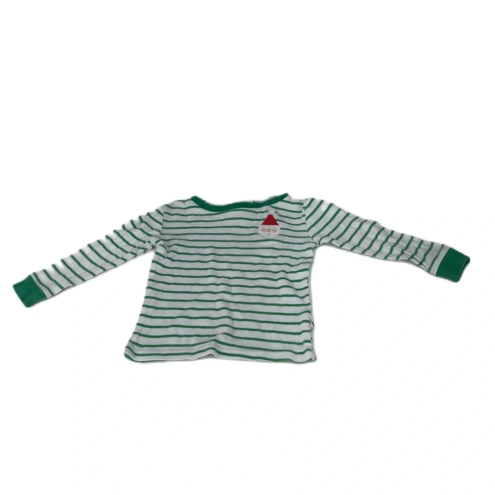 Rabbit Bear Santa striped Christmas pyjamas set 24M